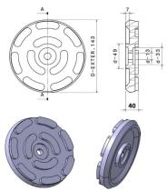 JOMAFA 10349 - TACO DE GOMA PARA ELEVADORES ISTOBAL VELYEN ANTERIORES A 199